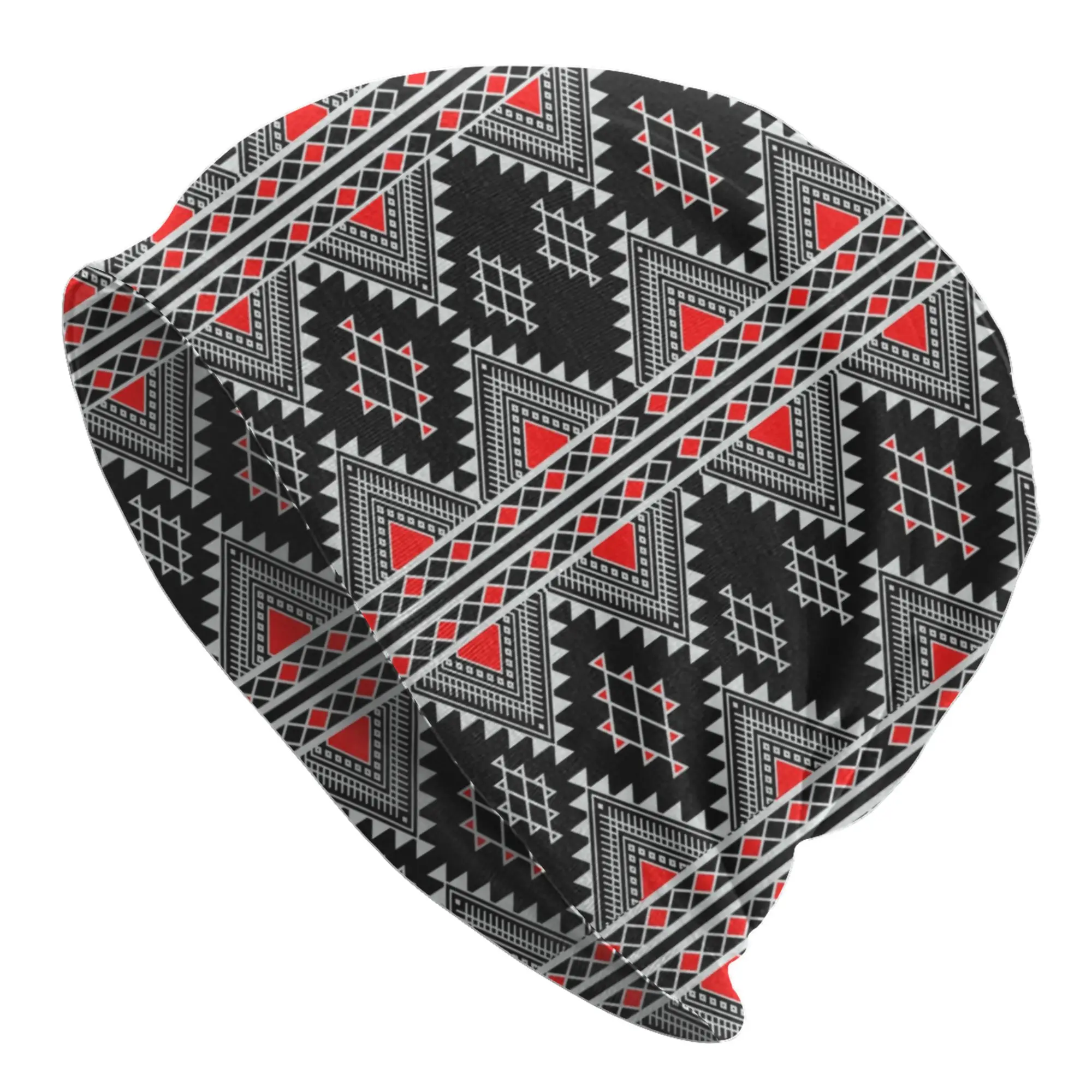 Kabyle Amazigh Carpet Skullies Beanies Caps Winter Warm Women Men Knit Hat Adult Africa Geometric Morocco Style Bonnet Hats