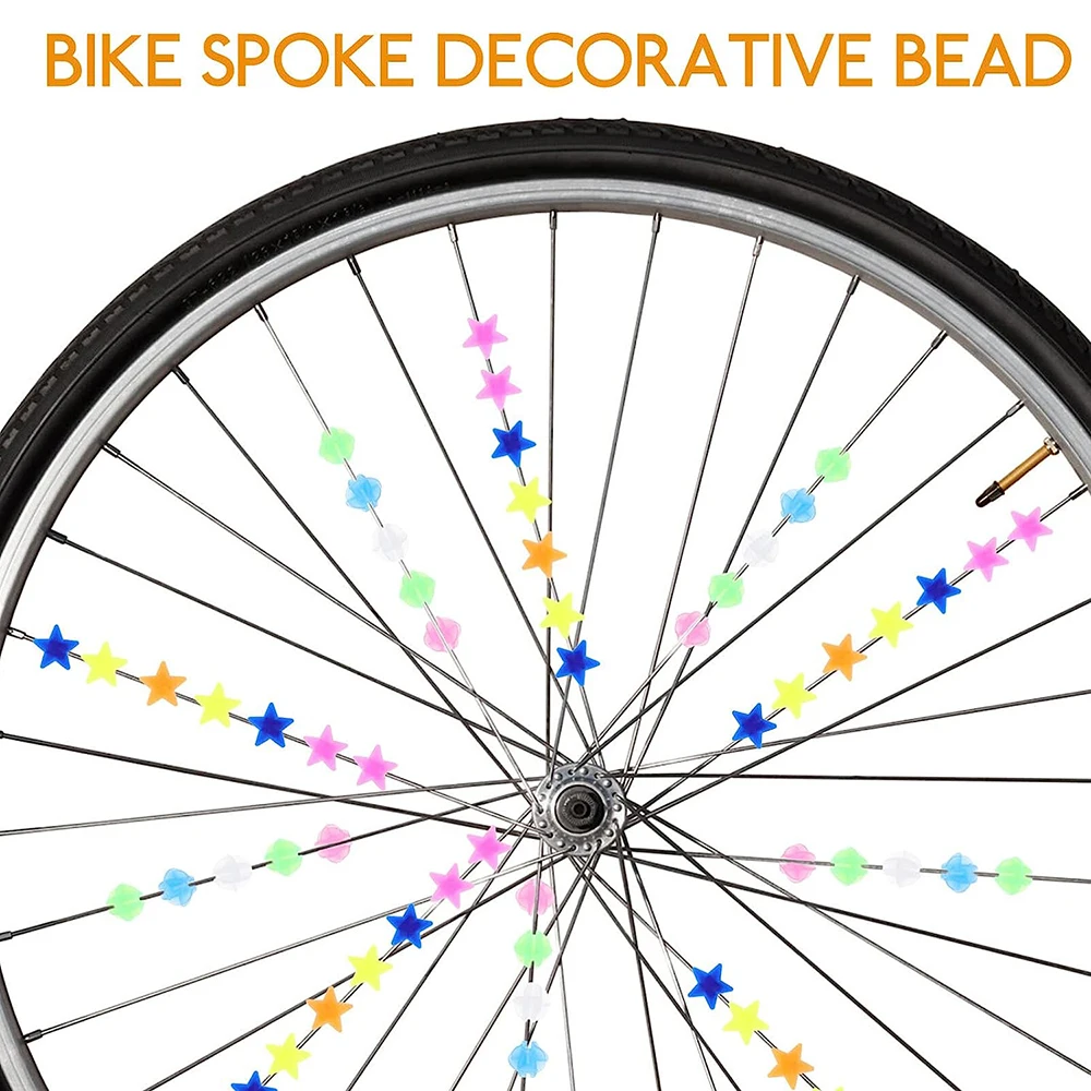 36PCS Colorful Decorations Clips for Kids Bike Multi Color Plastic Bicycle Wheel Spoke Beads Children Kid Gifts Bike Accessories