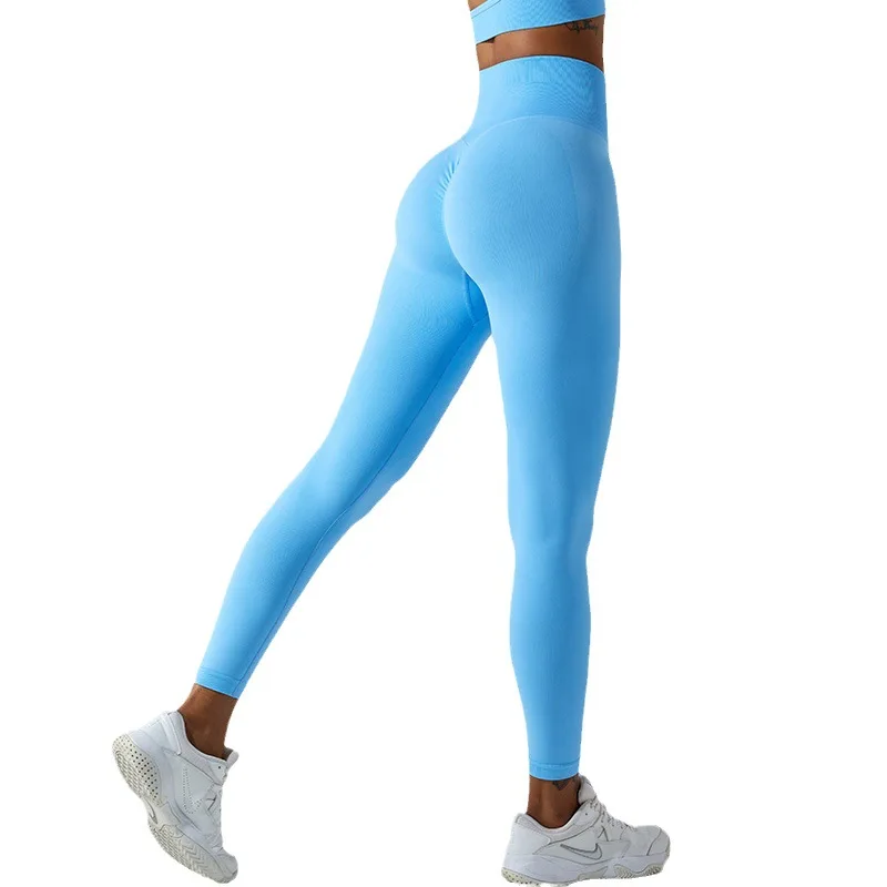 

YJ-New Seamless and Breathable Quick-Drying Sports Tights Women's Outdoor Running Fitness Pants Peach Hip Raise Yoga Pants