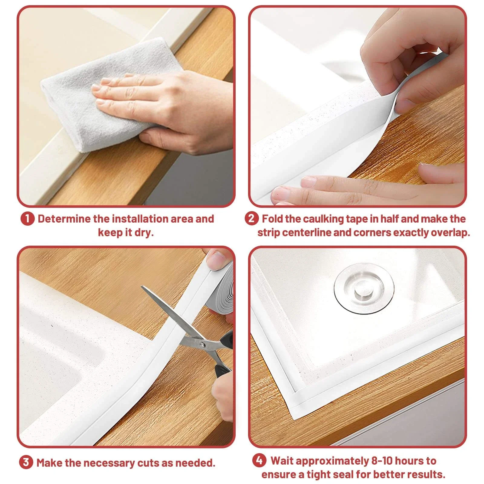 Waterproof Tape Silicone Rubber Self Adhesive Bathroom Toilet Tape Wall Sticker Sink Edge Tape Wire Hose Strong Repairing Tape view 6