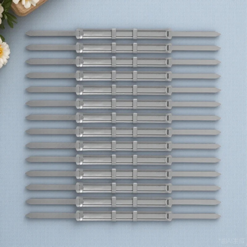 

50Pcs Office Folder Metal Clips Metal Prong Paper Fastener Compressors for Two Hole Punch Filing Document Organization Folder
