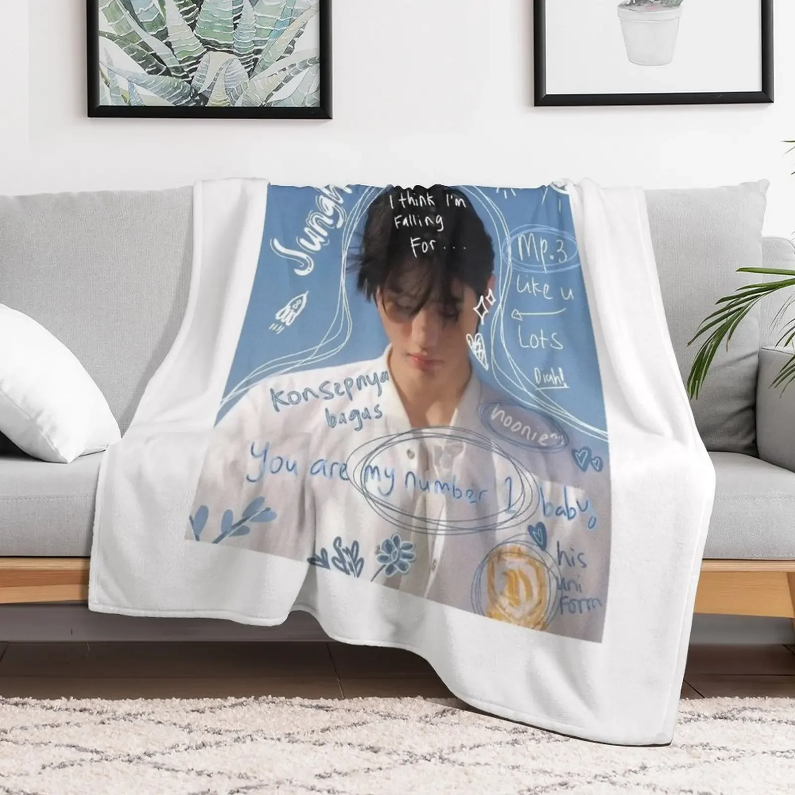 sunghoon Throw Blanket Soft warm for winter Shaggy Softest Blankets