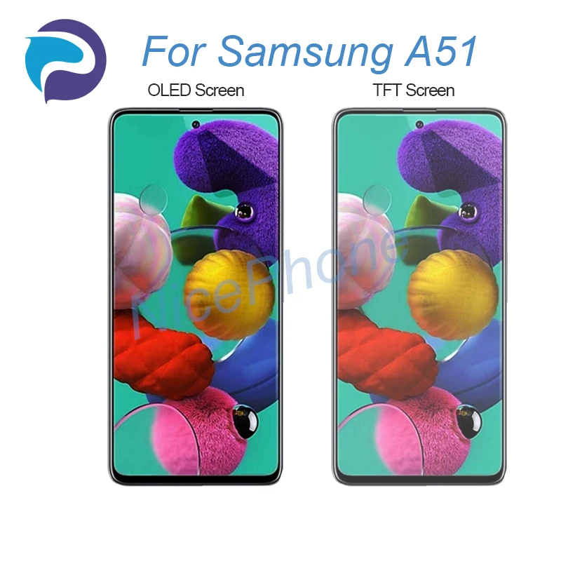 For Samsung A51 LCD Screen + Touch Digitizer Display 2400*1080 SM-A515F/DSN/DS/DST/DSM/N/U/U1/W/X,SM-S515DL A51 LCD Screen