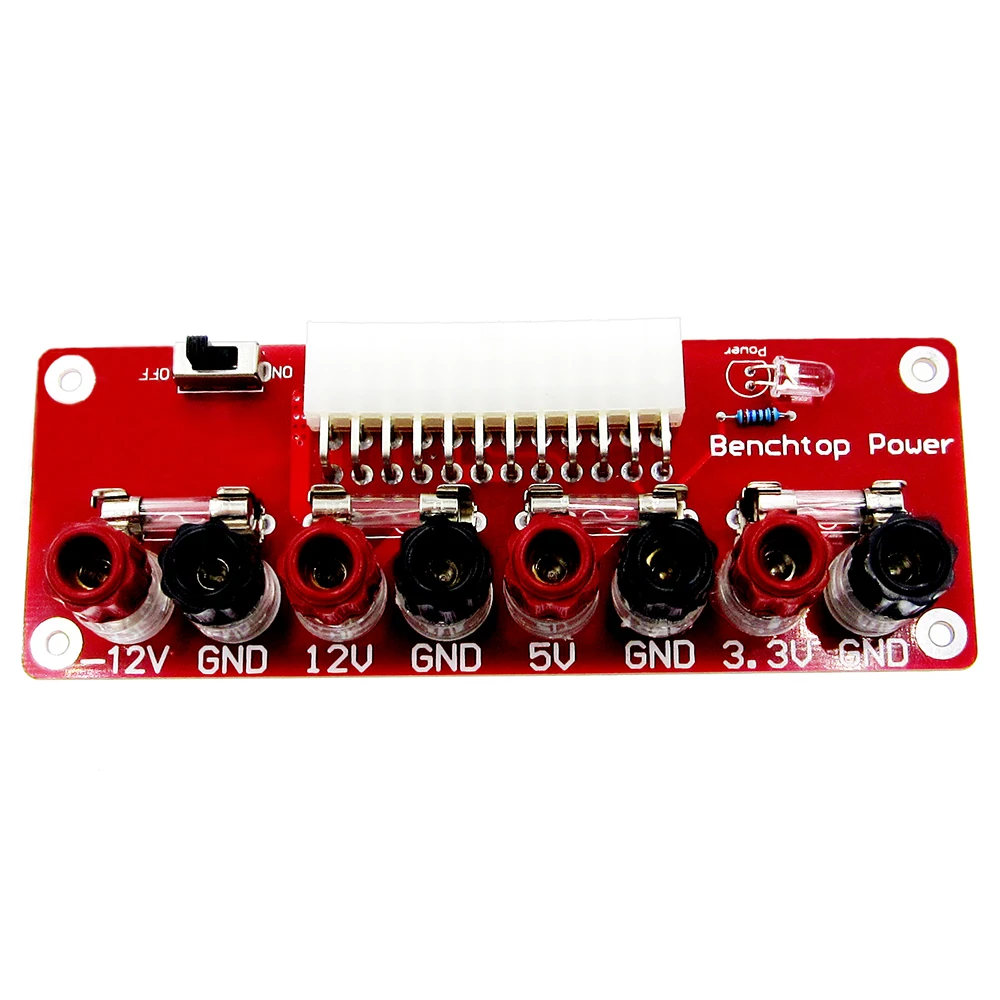 New Arrival Electric Circuit 24Pins ATX Benchtop Computer Power Supply Breakout board DC plug connector