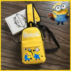 Minions Crossbody Bag Chest Bag Minion Shoulder Bag Messenger Travel Casual Storage Pouch Handbag Anime Backpack Kid Gift Girl