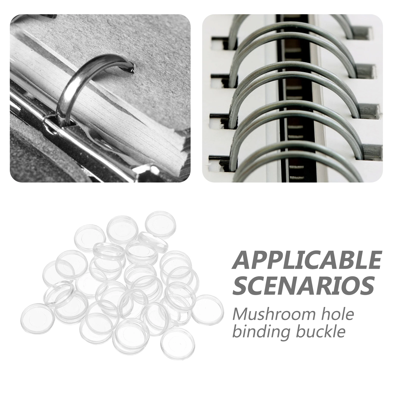 คลิปหนีบเอกสารพลาสติกใส 100 ชิ้น สำหรับสมุดบันทึก แฟ้มเอกสาร สำนักงาน บ้าน จัดระเบียบเอกสาร