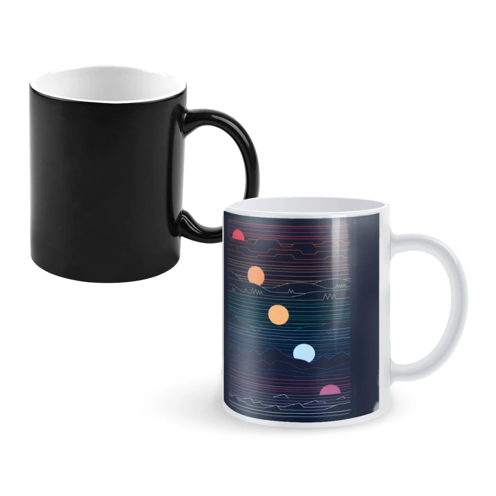 

Many Lands Under One SunCoffee Mugs And Mug Creative Color Change Tea Cup Ceramic Milk Cups Novelty Gifts