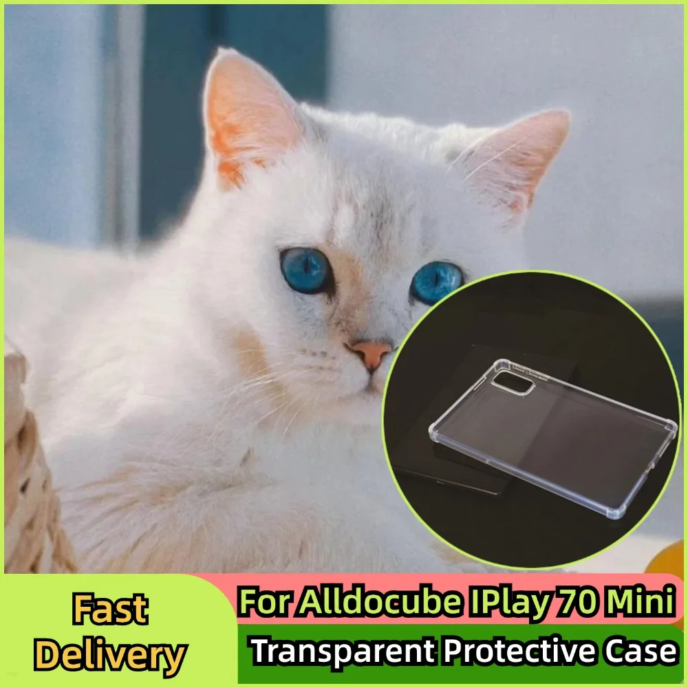 For Alldocube IPlay 70 Mini Pro/Mini Ultra/Mini 3 Ultra TPU Transparent Protective Case Shockproof Anti-scratch Stand Cover