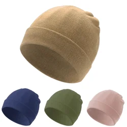 0-6M Newborn Hospital Hat Baby Beanies Cap Solid Color Infant Cotton Hats Autumn Winter Windproof Headwear Infant Shower Gift