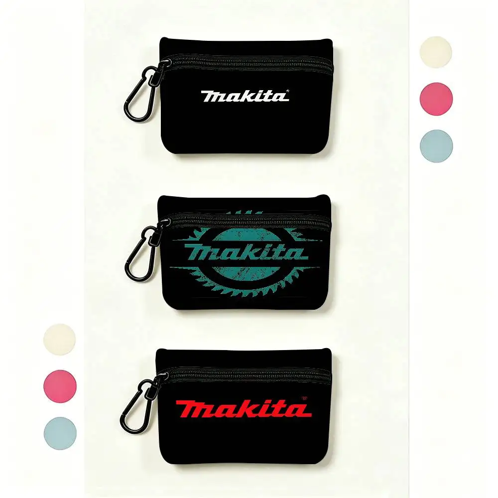 Tool Brand M-MakitaS Oxford Cloth Zipper Coin Purse Portable Hanging Key Pouch Organizer For Travel Cosmetic Bag