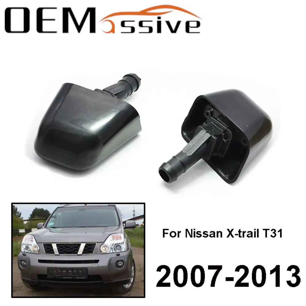 2Pcs/Set Headlight Headlamp Washer Jet Nozzles Kit For Nissan X-Trail II T31 2013 2012 2011 2010 2009 2008 2007