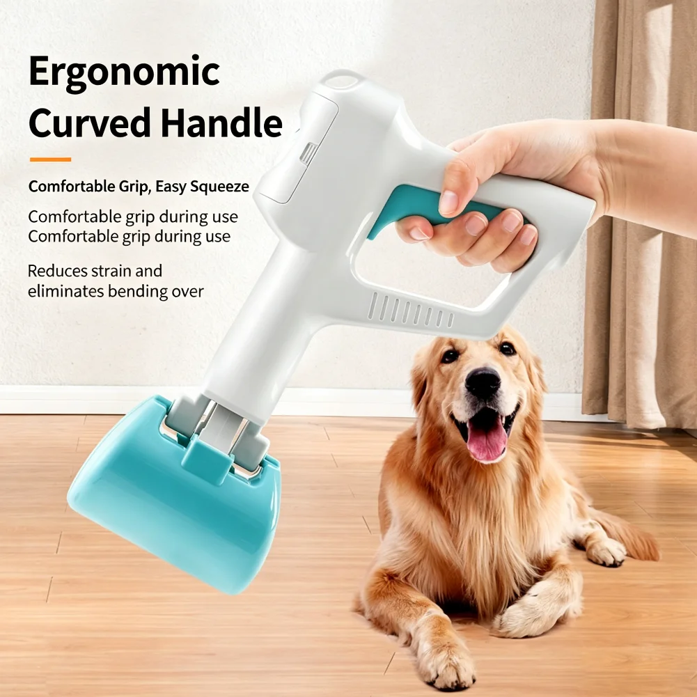 Dog Poop Scooper Waste Bag Dispenser 2-in-1 Pet Poop Cleaner Outdoor Walking Pet Waste Cleaning Supplies