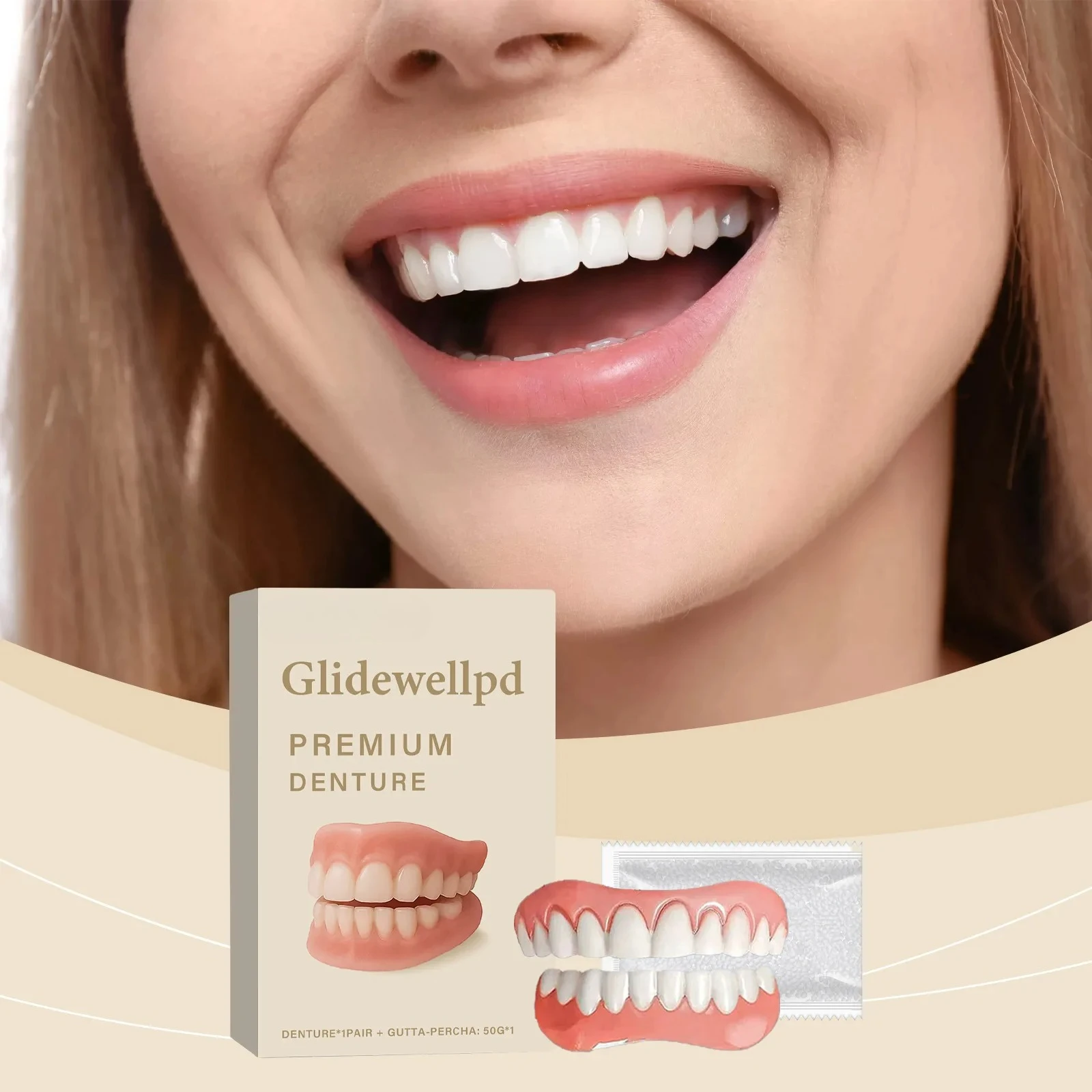 مجموعة كاملة من أطقم الأسنان المصنوعة من السيليكون الناعم تحسين فقدان الأسنان وتقليل 2026 تباعد إصلاح تقويم الأسنان المؤقتة والأقواس السفلية العلوية