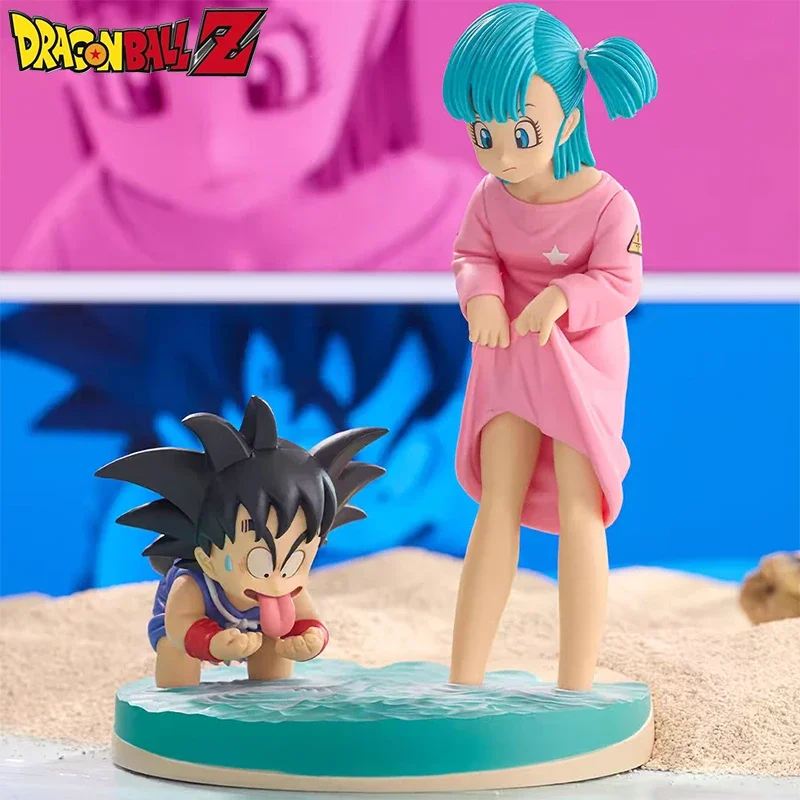 

16cm Dragon Ball Z Anime Figure Goku Bulma Cute Son Goku Action Figure Pvc Model Statue Collection Decoration Toys Gift
