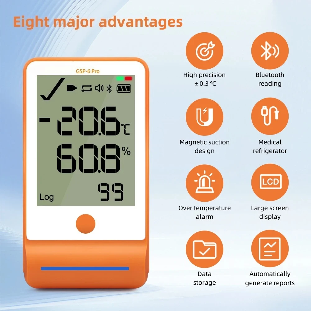 GSP-6Pro Temperature Logger Usb Automatic Data Logger Refrigerated Cold Chain Transport High-precision Thermometer Elitech