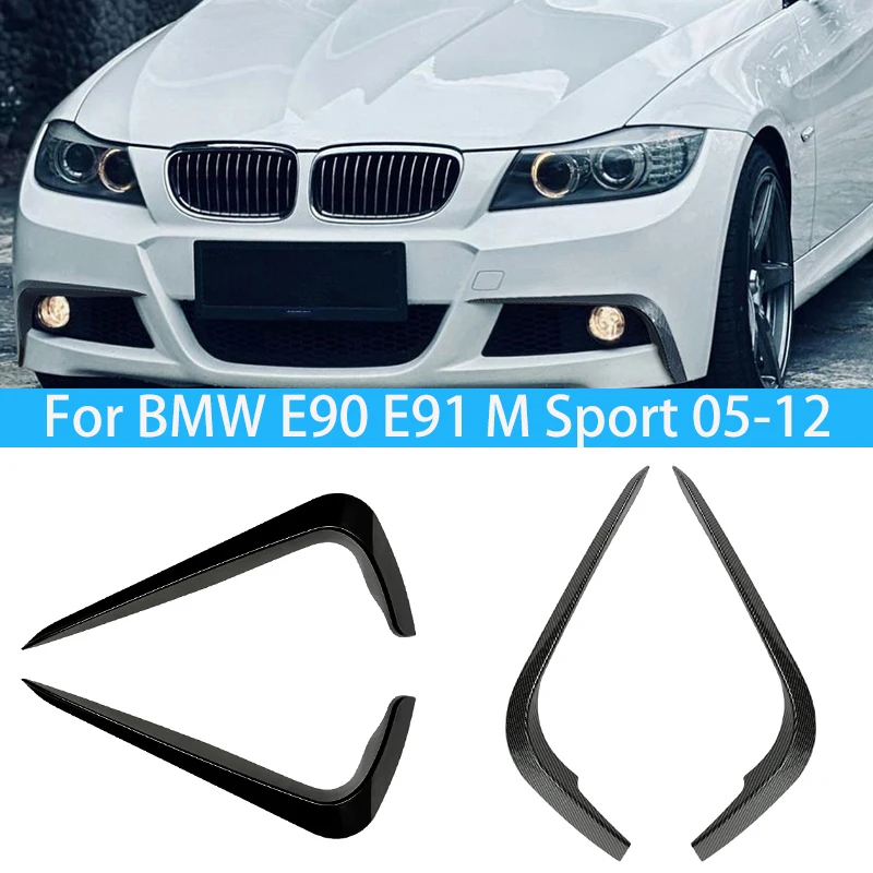 

For BMW 3 Series E90 E91 M Sport Car Front Bumper Air Vent Intake Splitters Upper Trim Splitter Spoiler Fog Lamp Spoilers 05-12