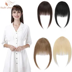 Rich Choices 9G คลิป Bangs กับวัดจริงเส้นผมมนุษย์ Fringe ขนาดเล็ก Mini Bangs ธรรมชาติผมชิ้นกิ๊ฟหนีบผมสำหรับส่วนขยาย