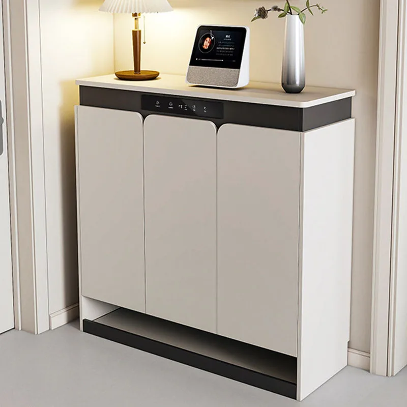 

Designer Luxury Shoe Shelf Organizer Storage Living Room Mobile Wooden Slippers Shoe Cabinet Vertical Muebles Entrance Furniture