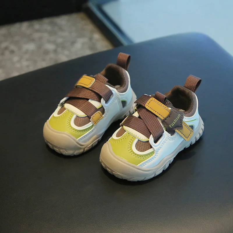 Toddler Walking Shoes Toes Capped Baby Sports Shoes Non-slip Soft Bottom 2026 Brand New Kids Running Shoes Fashion