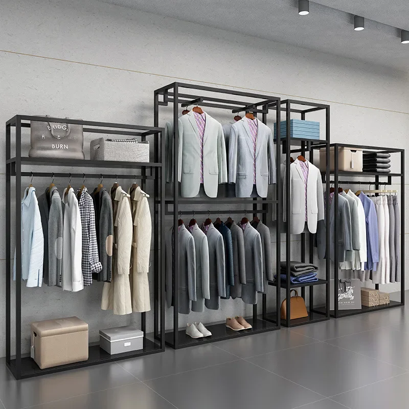 Clothing store display rack Men's clothing store Counter shelf Display