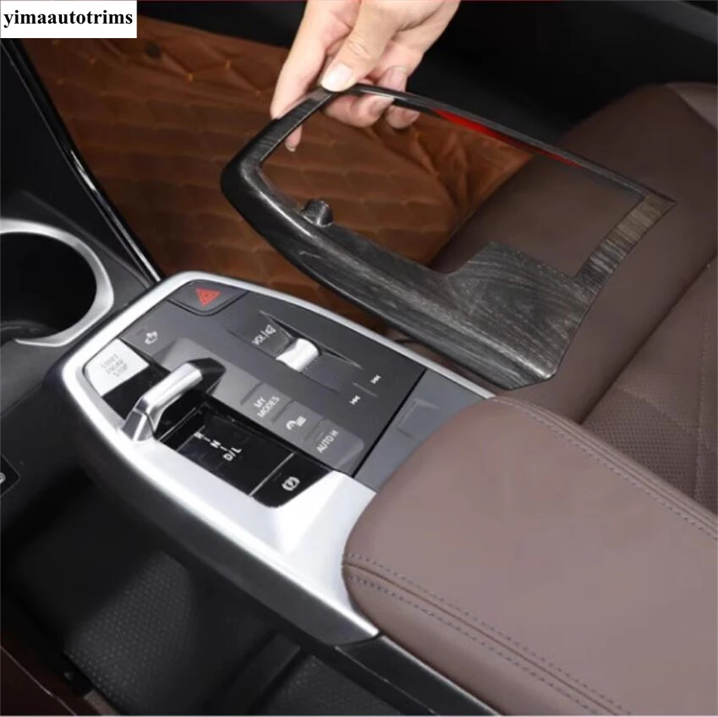 

Center Control Gear Shift Panel Water Cup Holder Frame Cover Trim Carbon Fiber Interior Accessories For BMW X1 U11 2023 - 2025