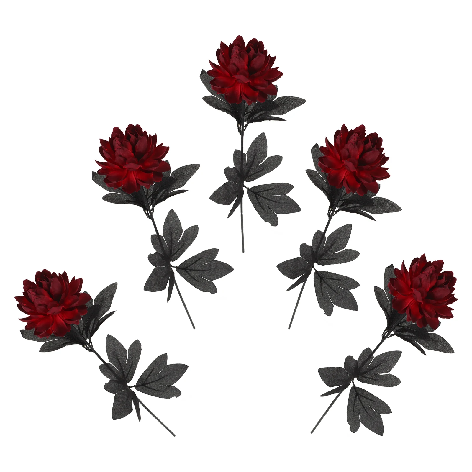 

5pcs Artificial Dahlia FlowersIndoor Home Photography Wedding Celebration HalloweenDecorations Artificial Plants
