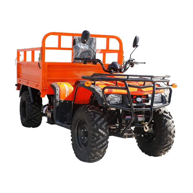 4X4 2-Wheel Drive ATV with Trailer 72V Off-Road Farm Cargo Motorcycle for Agriculture Use