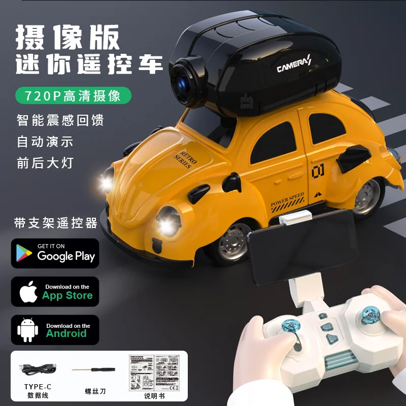 Mini auto telecomandata RC a quattro ruote motrici arrampicata auto giocattolo collisione vibrazione ragazzo fuoristrada auto sportiva fotocamera regalo di festa