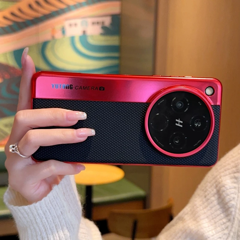 

For Oppo Find X8 Electroplated Red bezel Lens Ring Enhance Protection Case For Oppo Find X8 X8 Pro Phone Coques Oppo Find X8 Pro