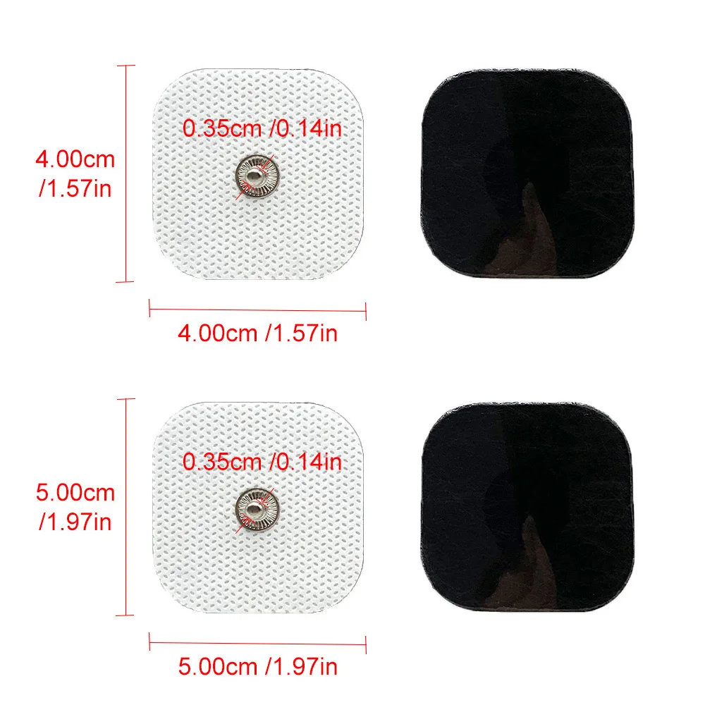 5x5 ซม.4x4 ซม.Self กาวผ้าไม่ทอเปลี่ยน Tens Electrodes Pads สําหรับเครื่องกระตุ้นกล้ามเนื้อไฟฟ้าต่ําความถี่นวด