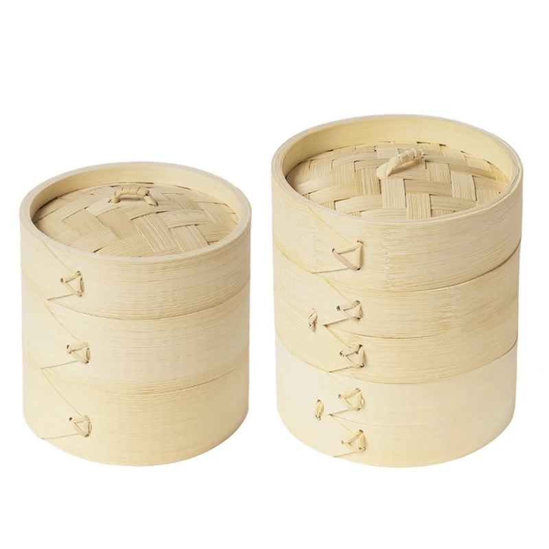 

Outdoor Bowl Cup Practical Bamboo Basket Xiao Long-Bao Dumpling for Camping BBQ Dropship