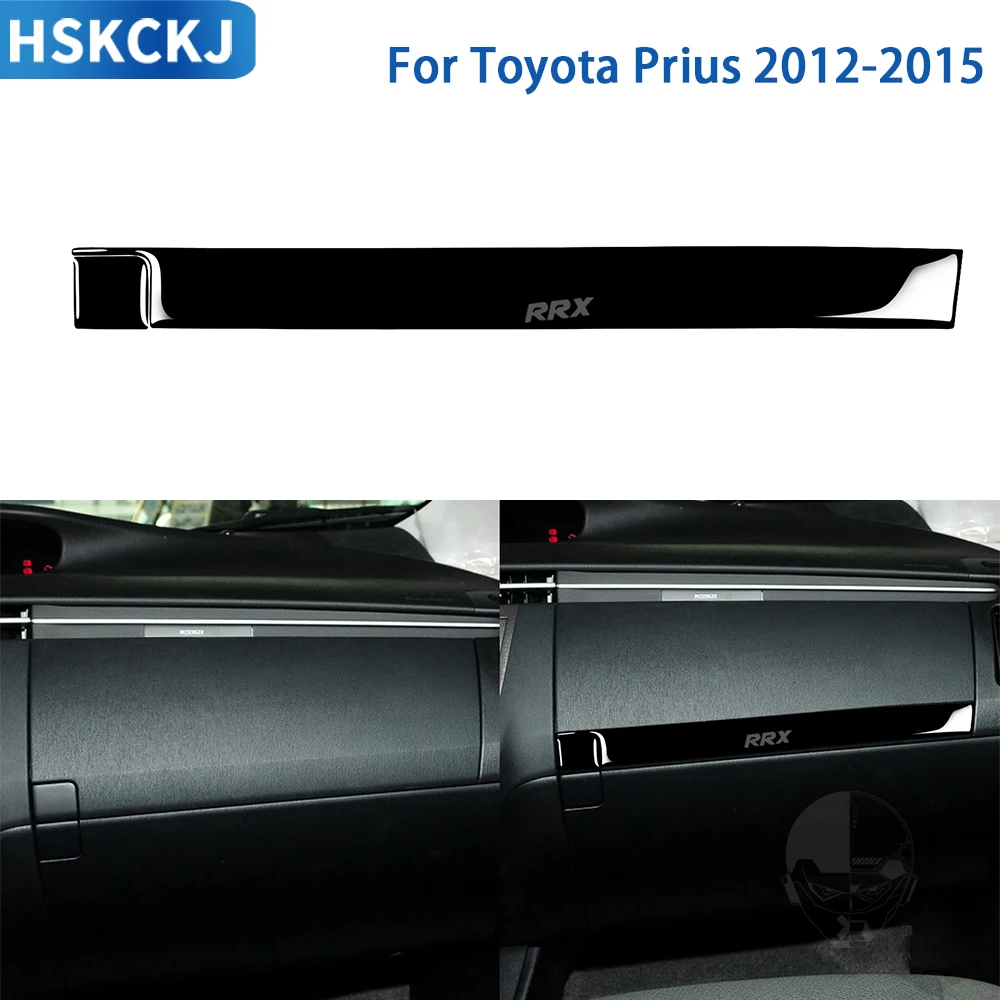 Per Toyota Prius 2012 2013 2014 2015 Accessori Auto Pianoforte Nero Copilota Cruscotto Pannello Trim Interno Adesivo Modifica