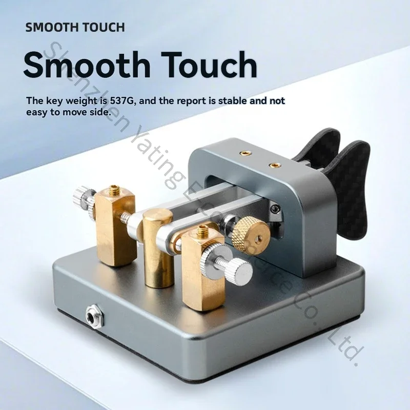 VK-6 Dual-Paddle Automatic Key Radio with 3.5mm Interface Morse Code Key, Handheld Shortwave Radio, CW Morse Code Key