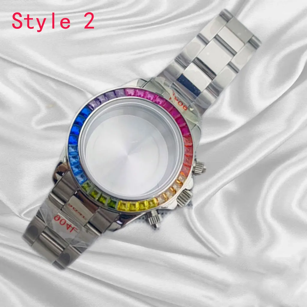 Imagem -03 - Japanese Chronograph Ver Accessories Vk63 Case Quartz Movement Stainless Steel Case Luminous Panda Dial 39 mm