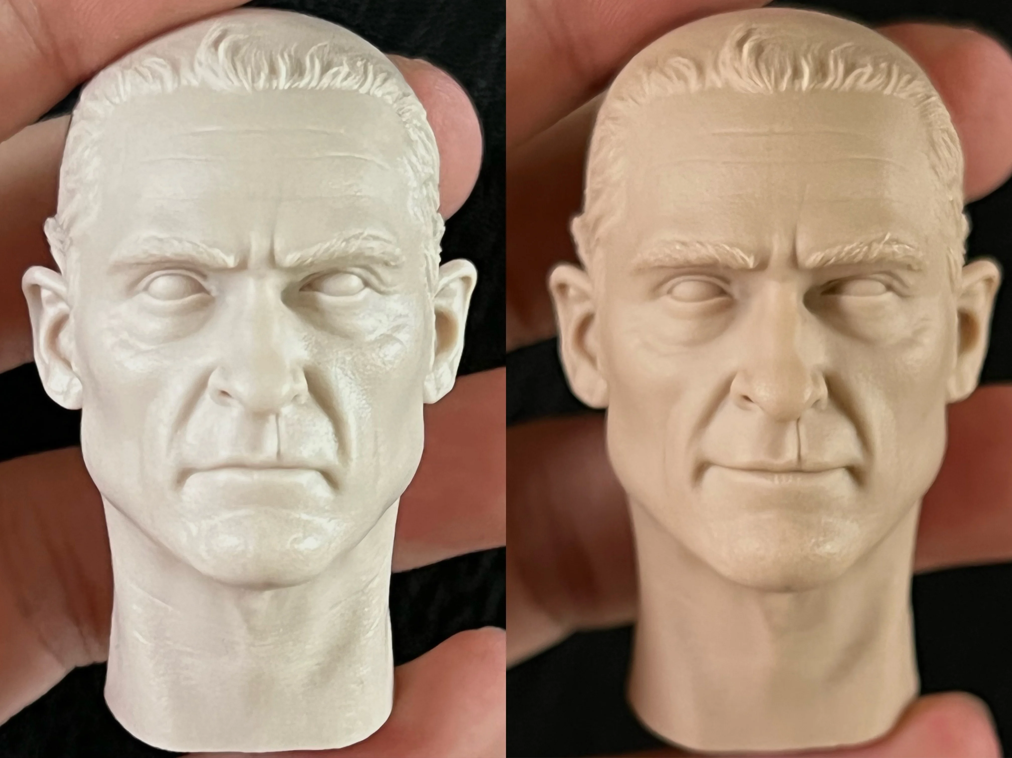 Unpainted 1/6 Male Soldier Joaquin Phoenix Bald Head Sculpt Calm version Head Carved For 12