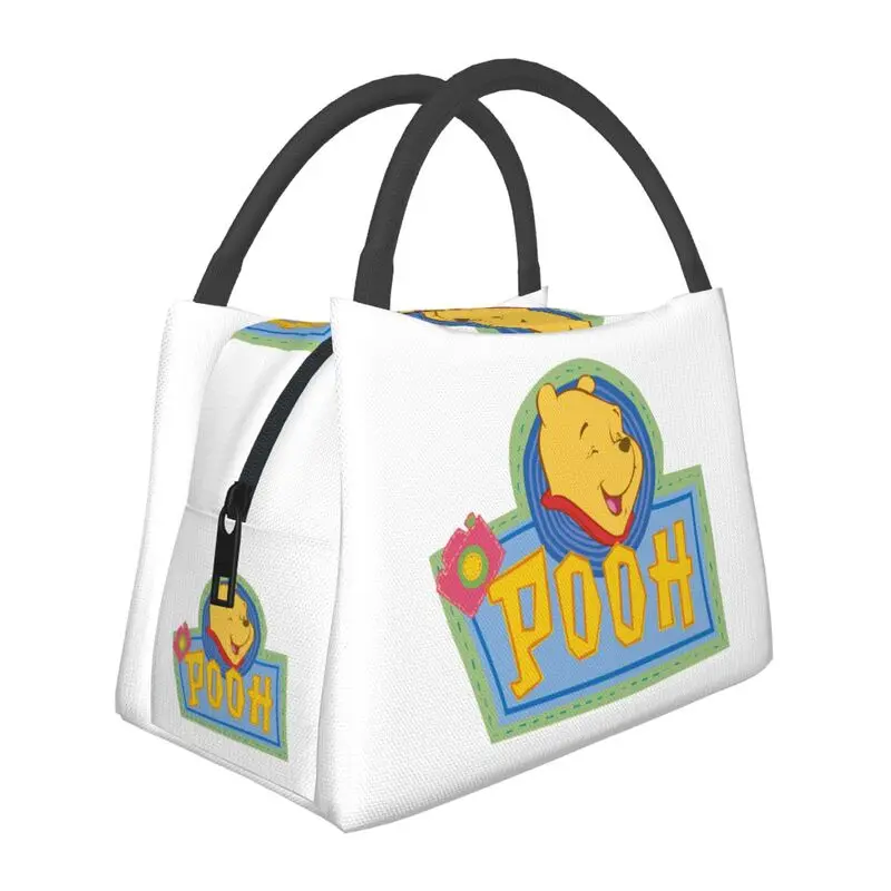 

Animation Cartoon Winnie The Pooh Insulated Lunch Bags for Women Resuable Cooler Thermal Food Lunch Box Outdoor Camping Travel