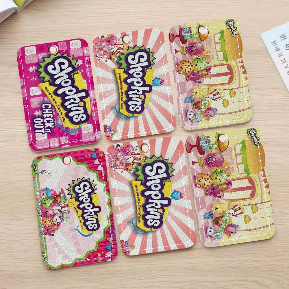 Chaveiro Porta-Cartão Fofo S-ShopkinS para Cartão Bancário, Cartão de Metrô, Cartão de Ônibus, Chaveiro para Cartões de Acesso e Identificação
