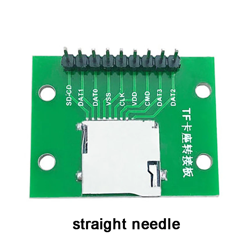 1PCS TF card socket adapter 1.6mm spring-loss 9P card PCB circuit board curved pin straight pin SD card socket circuit board PCB