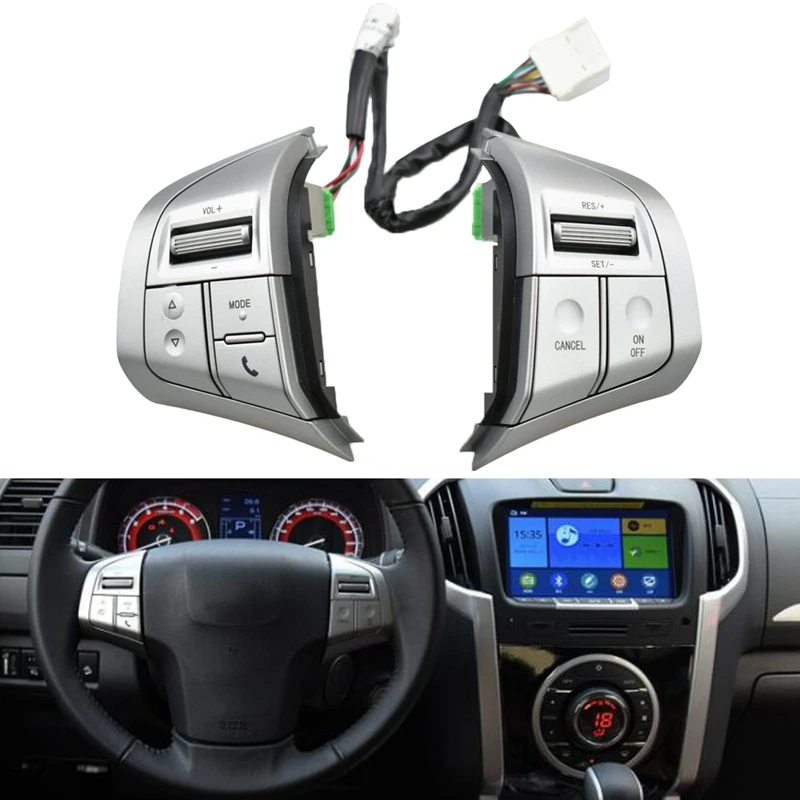 

Car Steering Wheel Button Switch Cruise Control Switch Audio Button For Isuzu D-Max MUX For Chevrolet Trailblazer