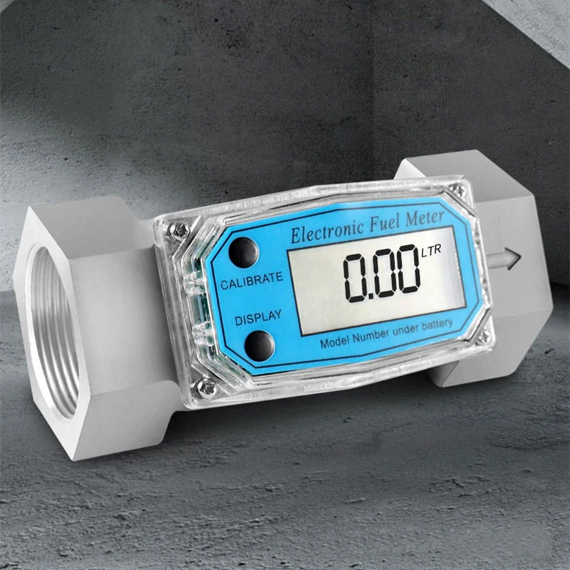 

Digital Display Gasoline Methanol Flow Meter High Precision Electronic Turbine Flowmeter Kerosene Methanol Small Liquid Sensor