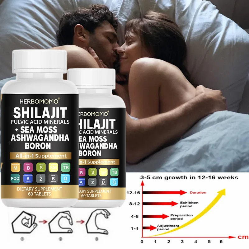 Shilajit & Sea Moss Supplemental Capsules, Extra Potency & High Purity, Mood & Performance