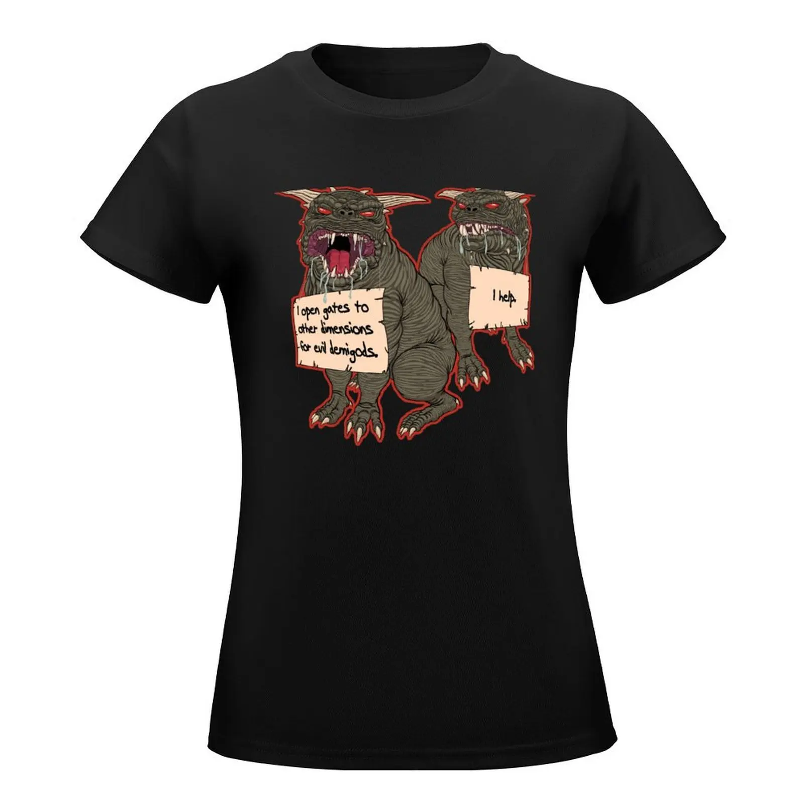 Terror Dog Shaming T-Shirt graphics female summer clothes for Women