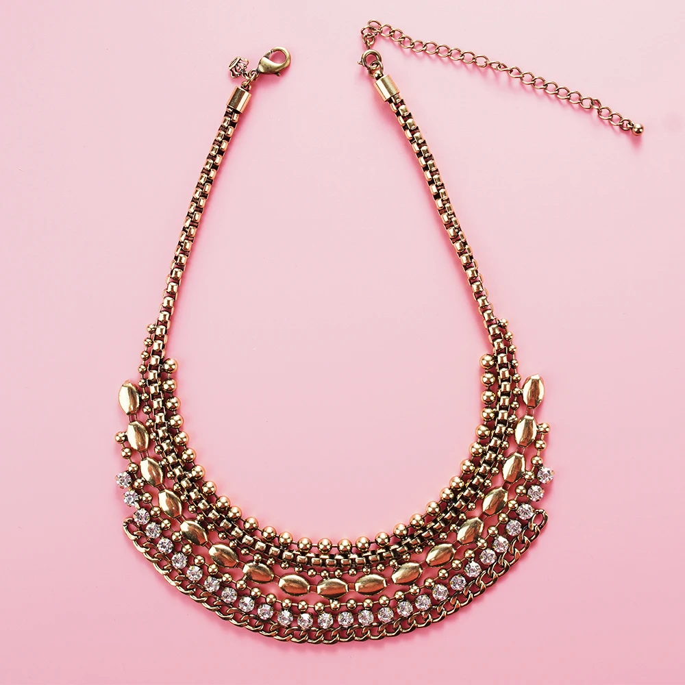 

Classic Vintage Fashion Women Chunky Large Statement Necklace Trend 2024 Accessories Moroccan Jewelry Coquette