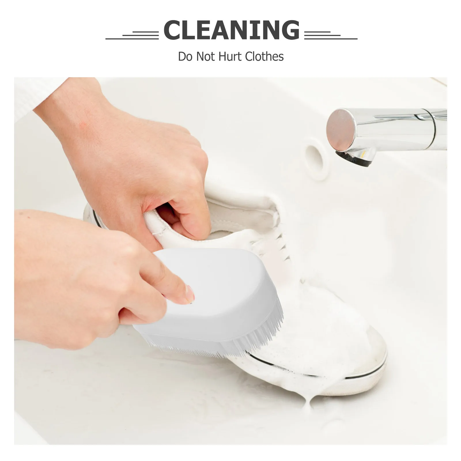 

【】Laundry Soft Bristle Cleaning Tool For Clothes Shoes Bathtub Floor Durable Plastic Handheld Scrubbing Home Use Portable