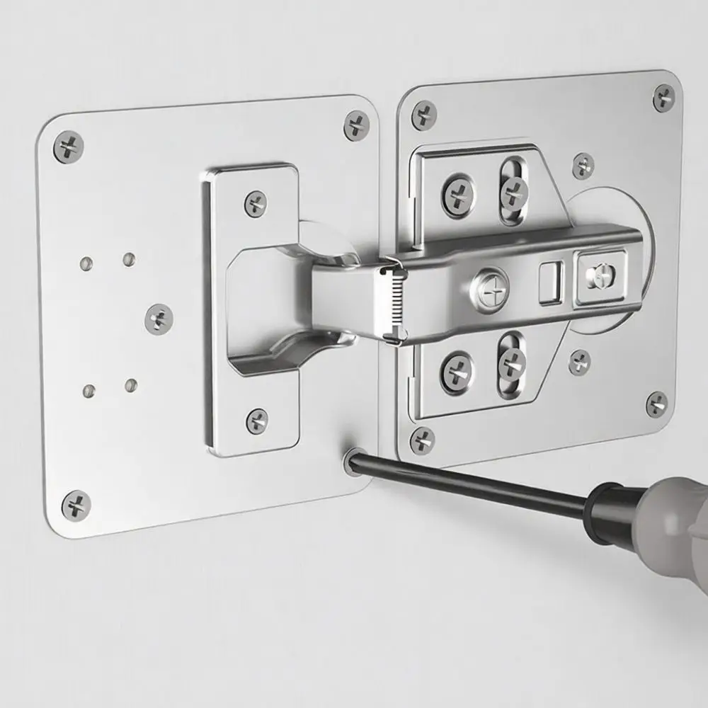 Universal Stainless Steel Hinge Repair Plate Furniture Door Bracket Kitchen Cupboard Hinge Reinforcement Mounting Tool