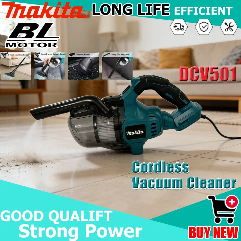 

Беспроводной ручной пылесос Makita DCV501, портативный бесщеточный пылесос для автомобиля и пола, бытовой электроинструмент