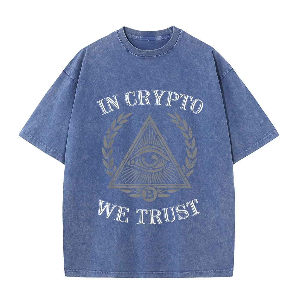 In Crypto We Trust Shirt Bitcoin Cryptocurrency T-Shirt Marcas De Lujo Готическая T Man Urban Casual 100 Cotton Tee Summer Top