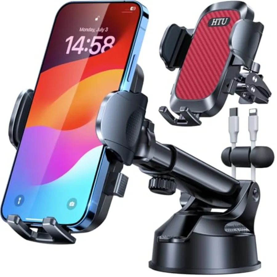 

2025 Best Car Phone Holder Ultimate 5in1 Upgraded 100+LBS Strongest SuctionTrue MilitaryGrade Safety Cert 360 Windshield Da