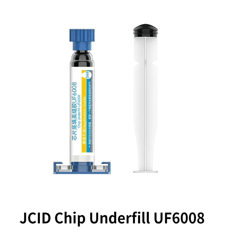 JC JCID UF6008 Chip Underfill Glue Adhensive 5ml Black For SMT Repair BGA Repair Consumables PCB Reflow Masking Welding Paste