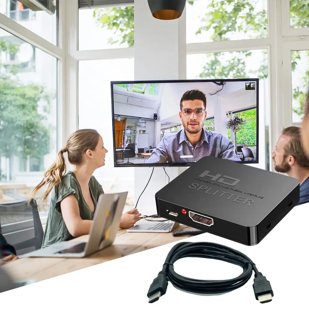 HDMI Splitter, 4K Mini Model, One In And Two Out Crossovers, Same On Screen Four The Video, Point One High-definition W0H7